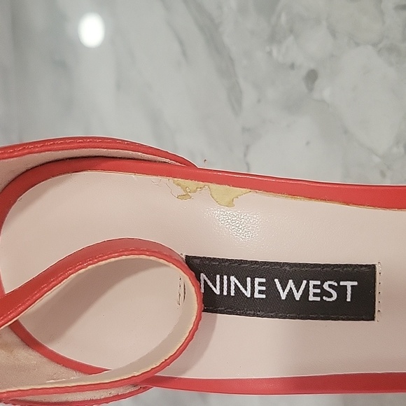 NINE WEST Red Women's Teeya Ankle Strap Dress Sandals Size 7 - Picture 7 of 10